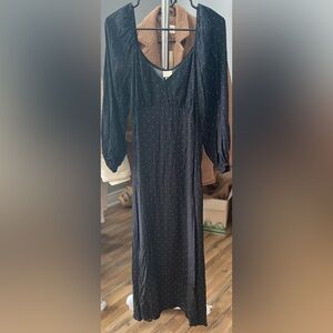 a new day Black Long Sleeve Dress with Dots